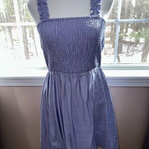NSR Purple Smocked Mini Sundress